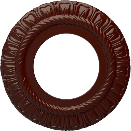 Claremont Ceiling Medallion (Fits Canopies up to 5 5/8"), 9"OD x 4 1/2"ID x 1/2"P, Brushed Mahogany